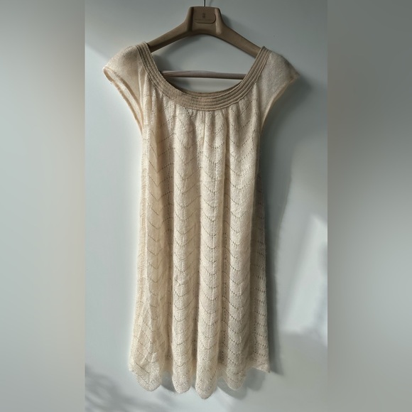 Kid Mohair & Silk Handcrafted Openwork knit dress, lining, size S-M - Picture 8 of 8